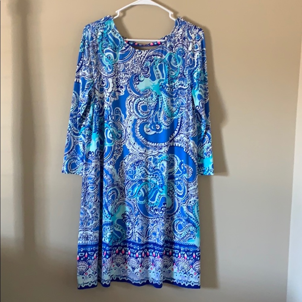 Lilly Pulitzer Dress size L legga sea print